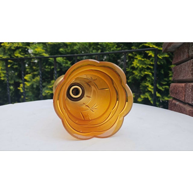 1920s Art Deco Brass Ceiling Lamp, 1920s For Sale - Image 5 of 7