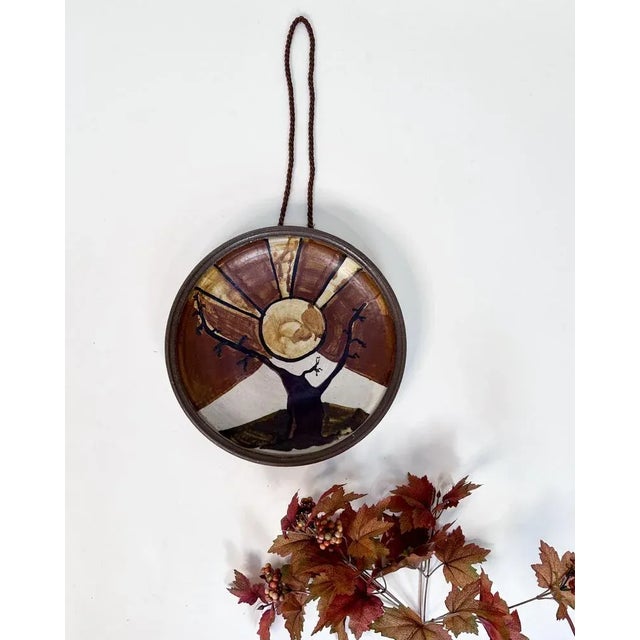 Large Studio Ceramic Art Wall Plate with Abstracted Landscape, Germany, 1960s For Sale - Image 10 of 11