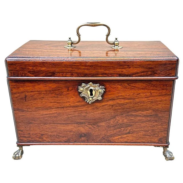 18th Century Padouk Wood Tea Caddy, 1770 For Sale - Image 6 of 12