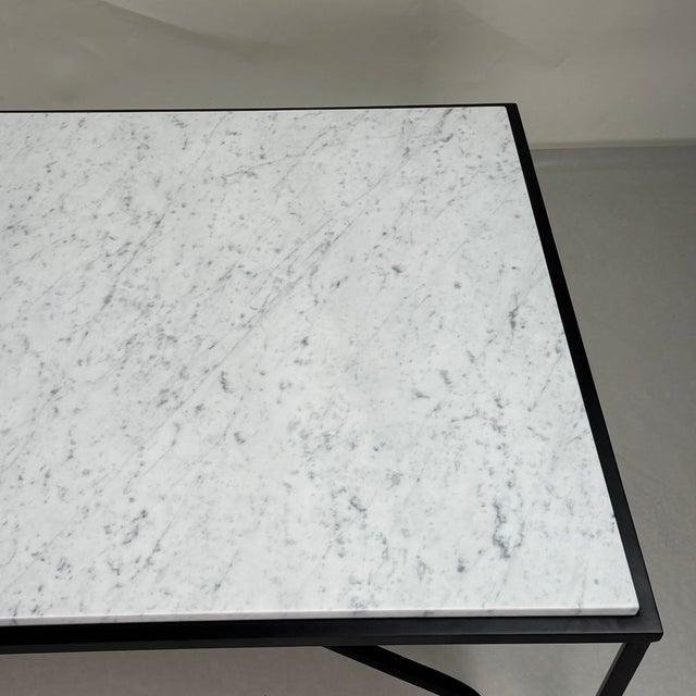 Stone Large Honed White Marble 'Entretoise' Coffee Table by Design Frères For Sale - Image 7 of 9