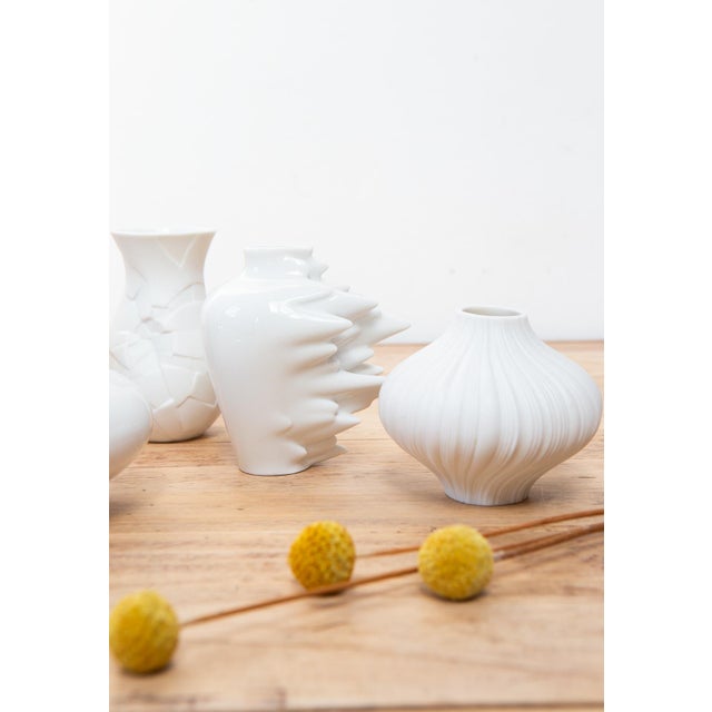 Small White Porcelain Vases from Rosenthal Studioline, 1980s, Set of 5 For Sale - Image 3 of 8