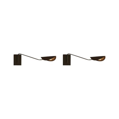 Small Plume Wall Lamp in Black Lacquered Metal by Christophe Pillet for Oluce For Sale - Image 11 of 14