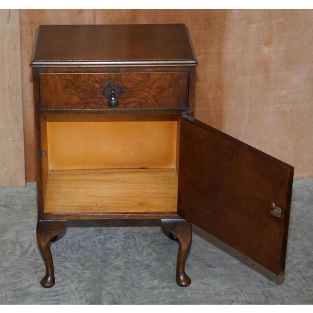Burr Walnut Bedside or Side End Wine Table from Maple & Co For Sale - Image 4 of 16