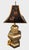 Vintage Frederick Cooper Hexagonal Brass Urn Lamp With Relief Chinoiserie Tole Shade For Sale - Image 11 of 12