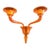 Early 21st Century Orange Translucent Murano Glass Wall Sconce by Simoeng For Sale - Image 5 of 5