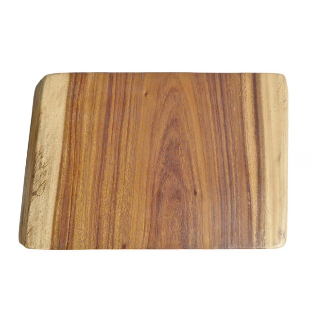 Organic Modern Monkey Pod Side Table For Sale - Image 4 of 6