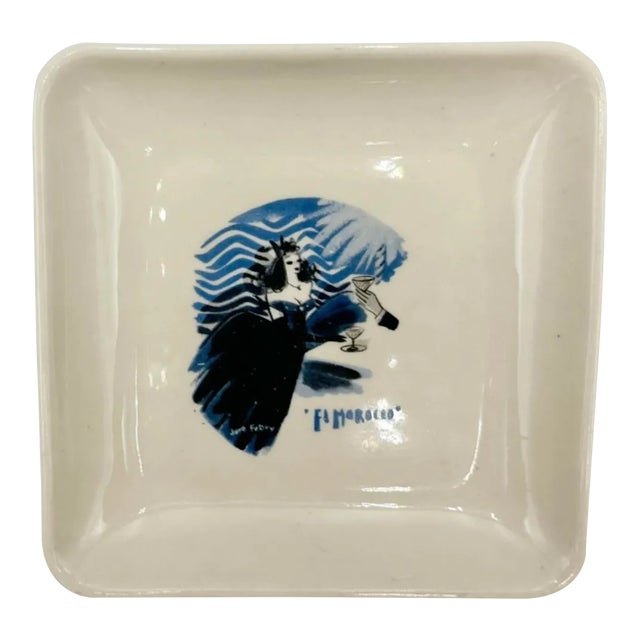 Vintage El Morocco Nyc Nightclub Porcelain Ashtray Trinket Dish For Sale