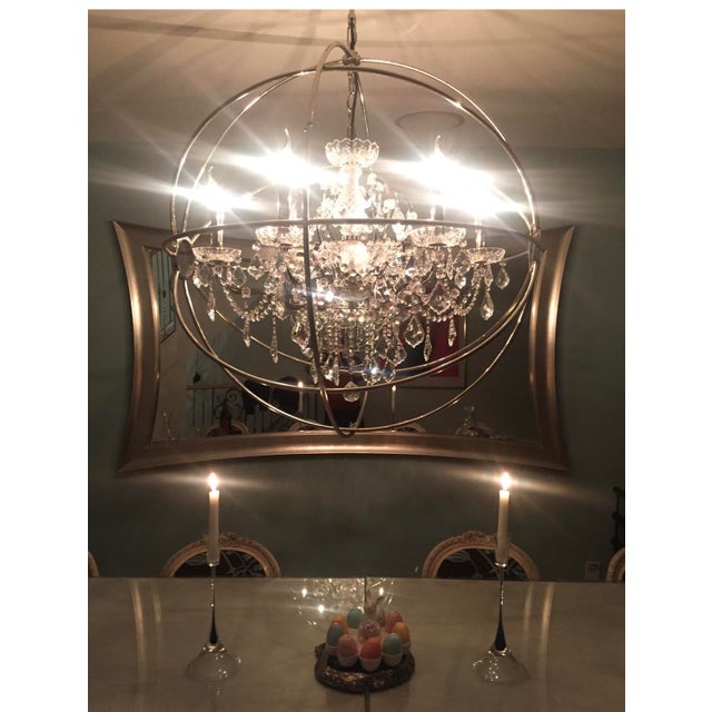 Modern Foucault’s Orb Crystal Chandelier Restoration Hardware For Sale - Image 3 of 5