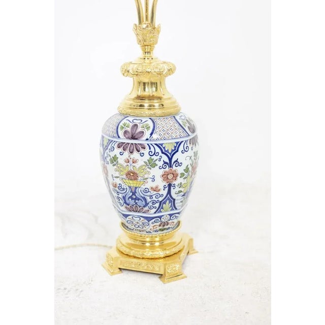 Antique Table Lamp in Earthenware For Sale - Image 4 of 9