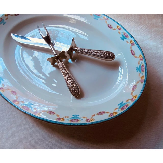 A Trio of 1920s Bone China Platters For Sale - Image 15 of 18