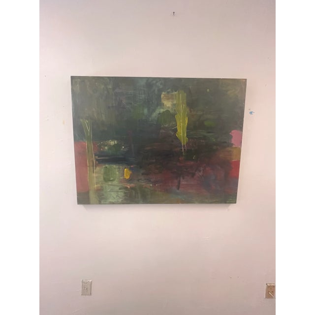 Early 21st Century “Starlight” By, Ellen Reinkraut Abstract Expressionist Original Oil on Canvas For Sale - Image 5 of 9