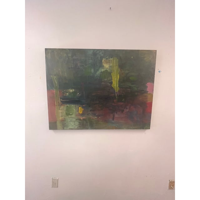 Early 21st Century “Starlight” By, Ellen Reinkraut Abstract Expressionist Original Oil on Canvas, Gallery Wrapped For Sale - Image 5 of 9