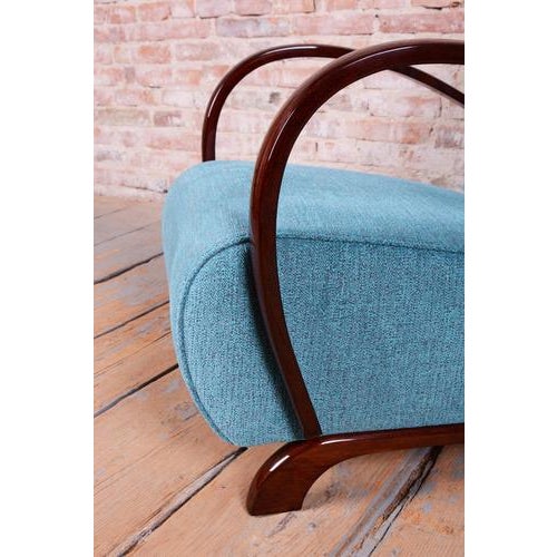 Art Deco Seating Set in Oak and Walnut, from Hala, 1940s, Set of 3 For Sale - Image 3 of 16