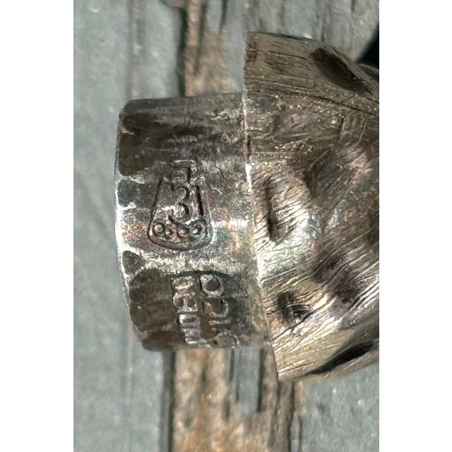 1940s Sterling Silver Peanut Pillbox For Sale - Image 4 of 4