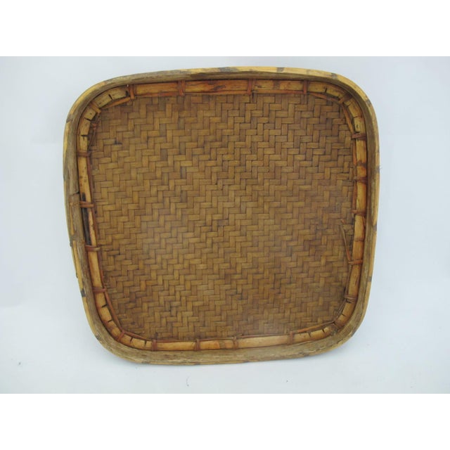 Early 20th Century Filipino Ifugao Huop Handwoven Square Lidded Rice Basket Box For Sale - Image 5 of 9