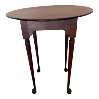 Late 20th Century Kittinger Colonial Williamsburg Drop Leaf Round Mahogany Table For Sale