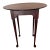 Late 20th Century Kittinger Colonial Williamsburg Drop Leaf Round Mahogany Table For Sale