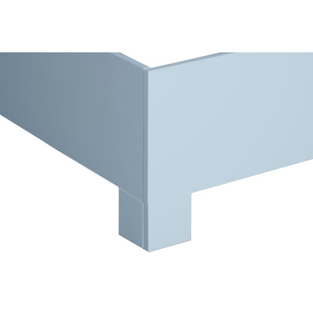 Not Yet Made - Made To Order Darien Platform Bed King, Light Blue For Sale - Image 5 of 6