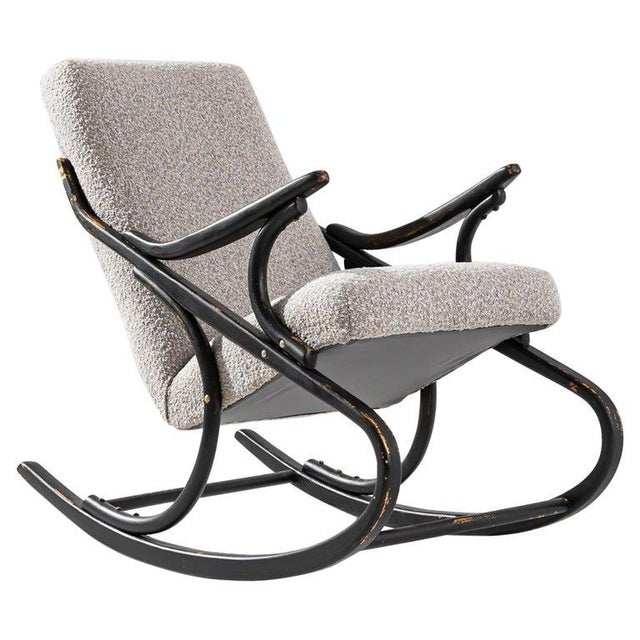 1960s Upholstered Bentwood Rocking Chair by TON For Sale - Image 13 of 13