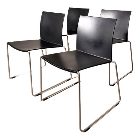 Minimalist Dining Chairs from MDF Italia, Set of 4 For Sale