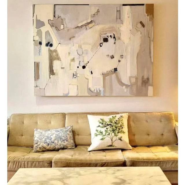 Textile Abstract Expressionist Oil Painting by Lynn Christian Titled: Klimtaos For Sale - Image 7 of 8