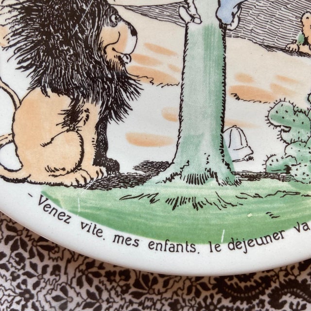 French Plates by Benjamin Rabier for Sarreguemines, 1930s, Set of 6 For Sale - Image 9 of 10