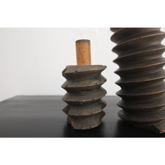 Early 20th Century Wooden Screws, 1890s, Set of 2 For Sale - Image 18 of 18