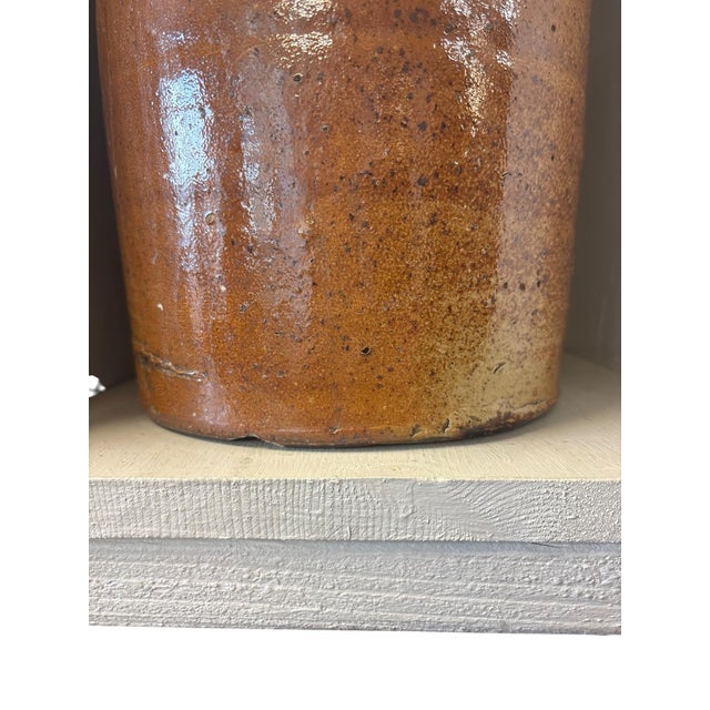 Ceramic Antique Salt-Glazed Stoneware Crock 2gal For Sale - Image 7 of 8