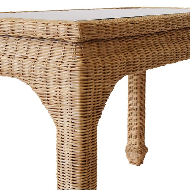 Matthew Izzo Home Verra Rattan Writing Desk For Sale In New York - Image 6 of 7