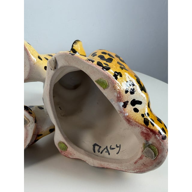 Italian Ceramic Leopard Family Figures, 1960s, Set of 3 For Sale - Image 10 of 18