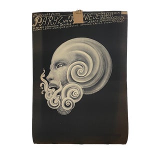 Paris Does Not Exist Exhibition Poster from Francis A. B. Bilberstein-Starowieyski, 1969 For Sale