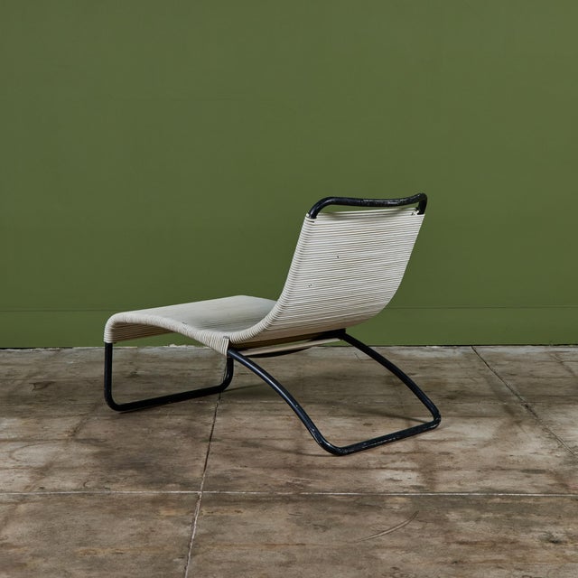 Metal Van Keppel-Green Sleigh Lounge Chair For Sale - Image 7 of 17