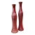 Vintage Pair of Ribbed Tall Vases For Sale