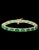 15 Carat Natural Emerald & Diamond Cocktail Tennis Bracelet 14 Karat Yellow Gold For Sale - Image 17 of 18