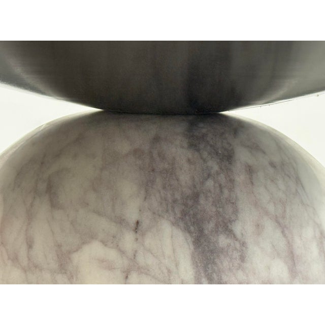 Stone Vuue for Cb2 Martini Marble Side Table For Sale - Image 7 of 12