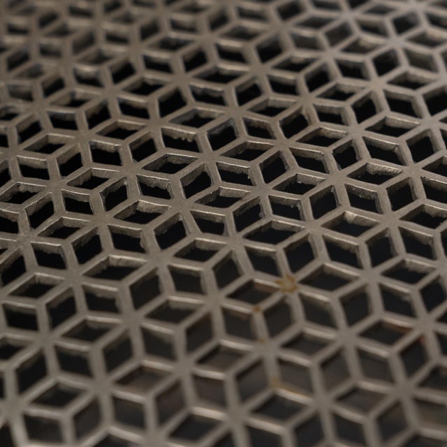 Chinese Geometric White Brass Brazier, C. 1850 For Sale - Image 4 of 4