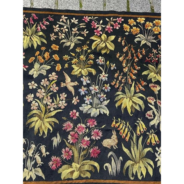 Vintage French Handwoven Aubusson Tapestry, 1920s For Sale - Image 3 of 18