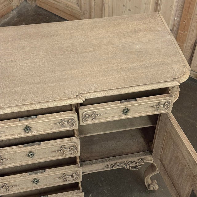 Antique Liege Regence Style Country French Buffet ~ Credenza in Stripped Oak For Sale - Image 18 of 18