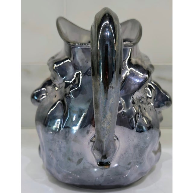 Silver Vintage Reed & Barton “Sunny Jim” Silver Plate Figural Face Water Pitcher, Marked 5640 – Mid‑Century Barware & Collectible Serveware For Sale - Image 8 of 10