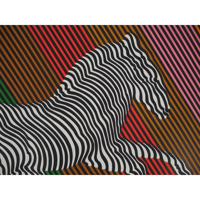 Victor Vasarely, Kinetic Composition, Zebra, Original Screenprint For Sale - Image 4 of 6