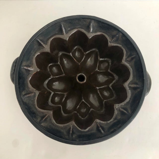 Metal Antique French Sandstone Bundt Pan For Sale - Image 7 of 10