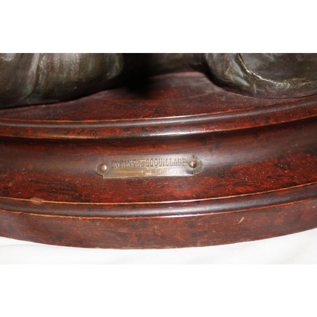 Original Female Nude on a Shell with Putti Art Nouveau 1890 s Signed For Sale - Image 10 of 17