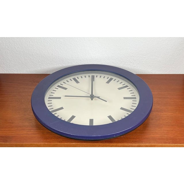 Vintage Italian Postmodern Wall Clock from Junghans, 1980s For Sale - Image 4 of 16
