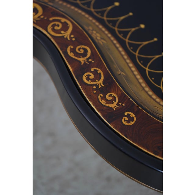 Maitland Smith Paint Decorated Carved & Gilt Tray Top Cocktail Coffee Table For Sale - Image 12 of 14