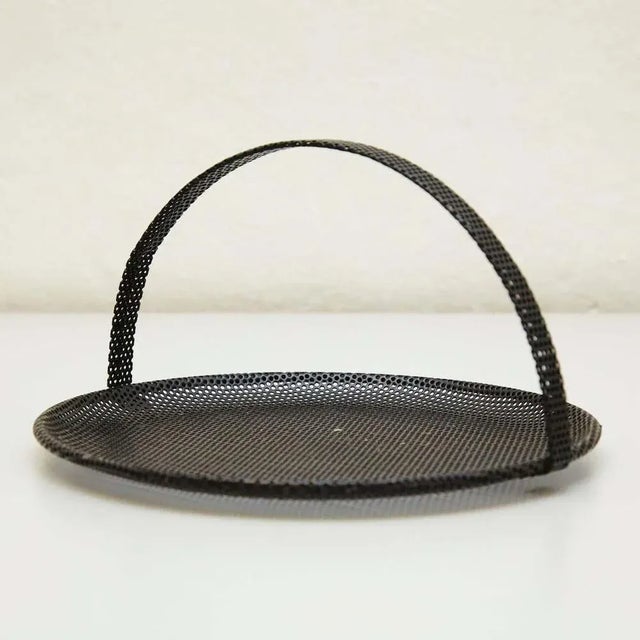 Mid-Century Modern Fruit Black Plate by Mathieu Matégot for Artimeta, 1950s For Sale - Image 3 of 9
