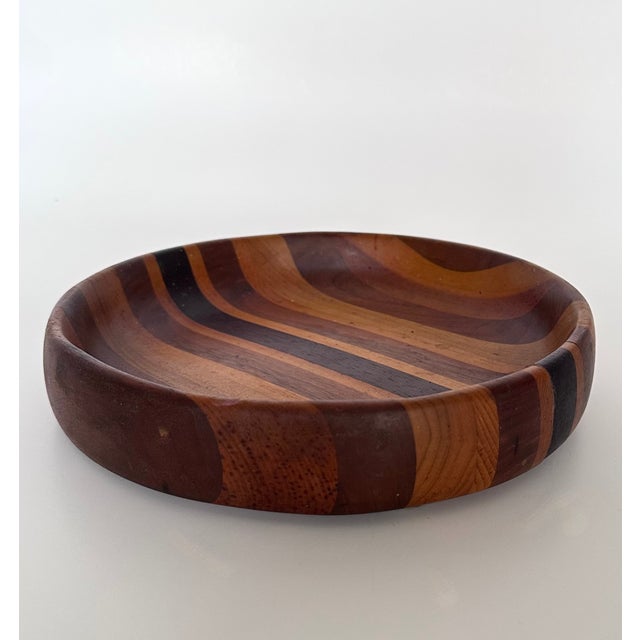 Handmade Segmented Wood Bowl For Sale - Image 4 of 7