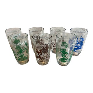 Circa 1950's Swanky Swig Kiddie Kups- Set of 7 For Sale