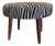 Danish Stool in Teak with Zebra Striped Upholstery, 1960s For Sale