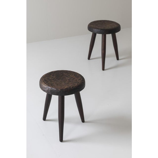 Stools in the style of Charlotte Perriand, France, 1960s, Set of 6 For Sale - Image 9 of 16