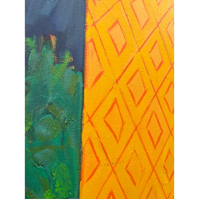 1970s Monumental Molly Schiff Interiors Painting For Sale - Image 4 of 4